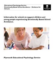 Emotionally Based School Avoidance - Guidance for Schools